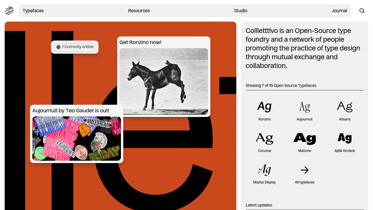 Screenshot of Collletttivo website
