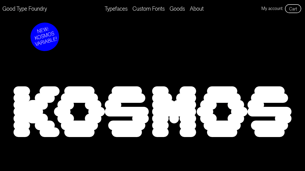 Screenshot of Good Type Foundry website