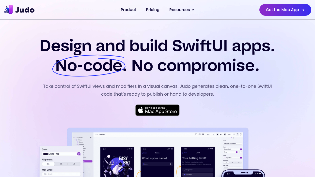 Screenshot of Judo website