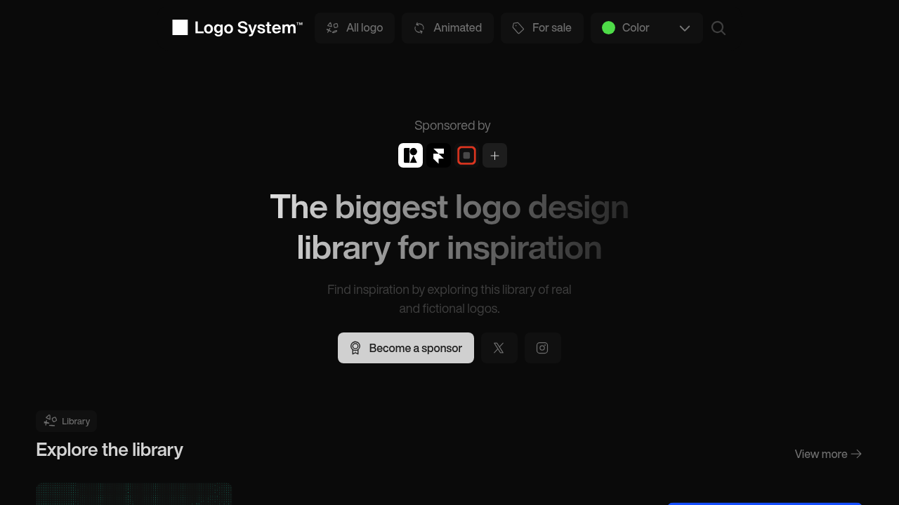 Screenshot of Logo System website