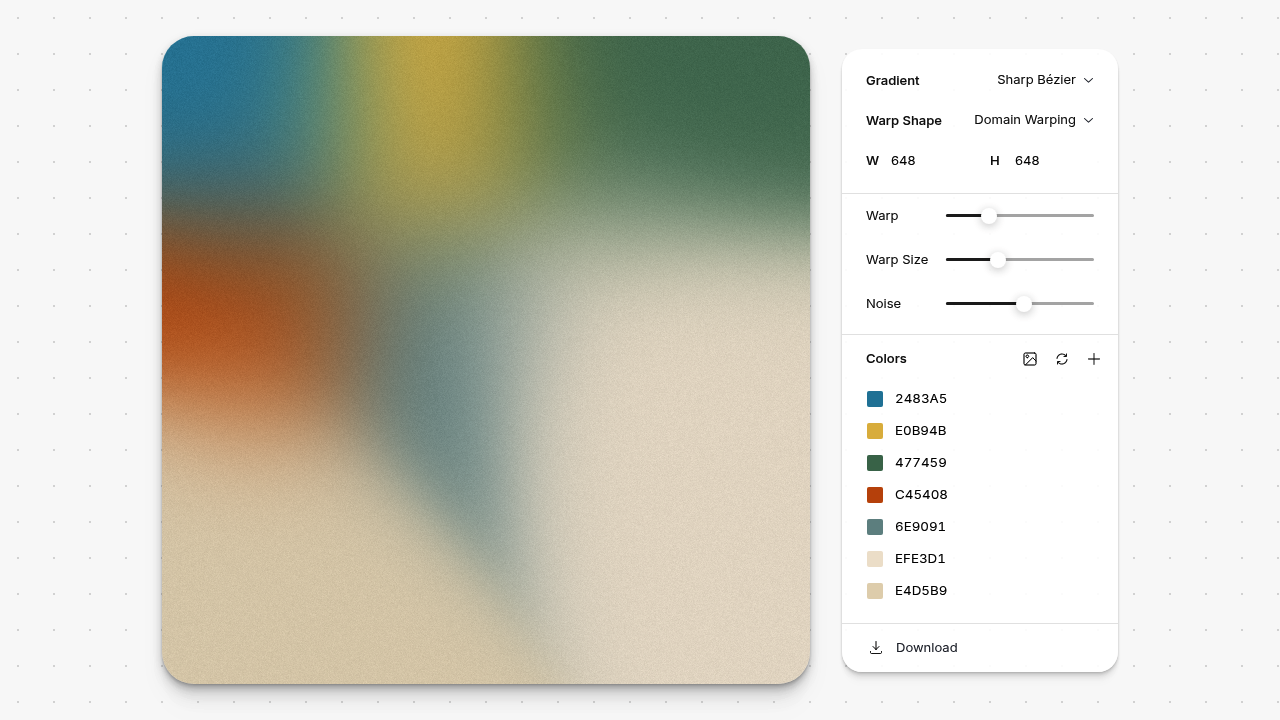 Screenshot of Photo Gradient website