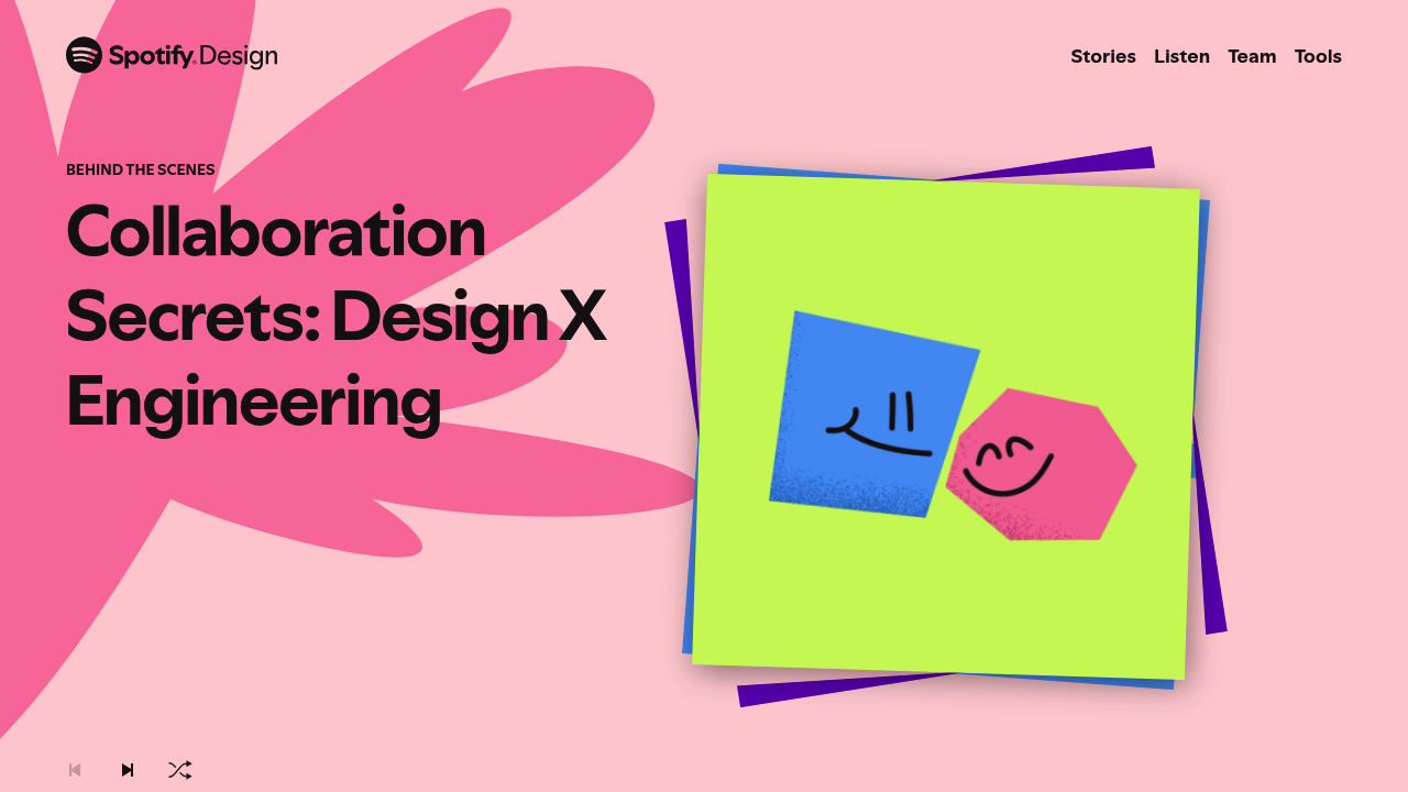 Screenshot of Spotify Design website