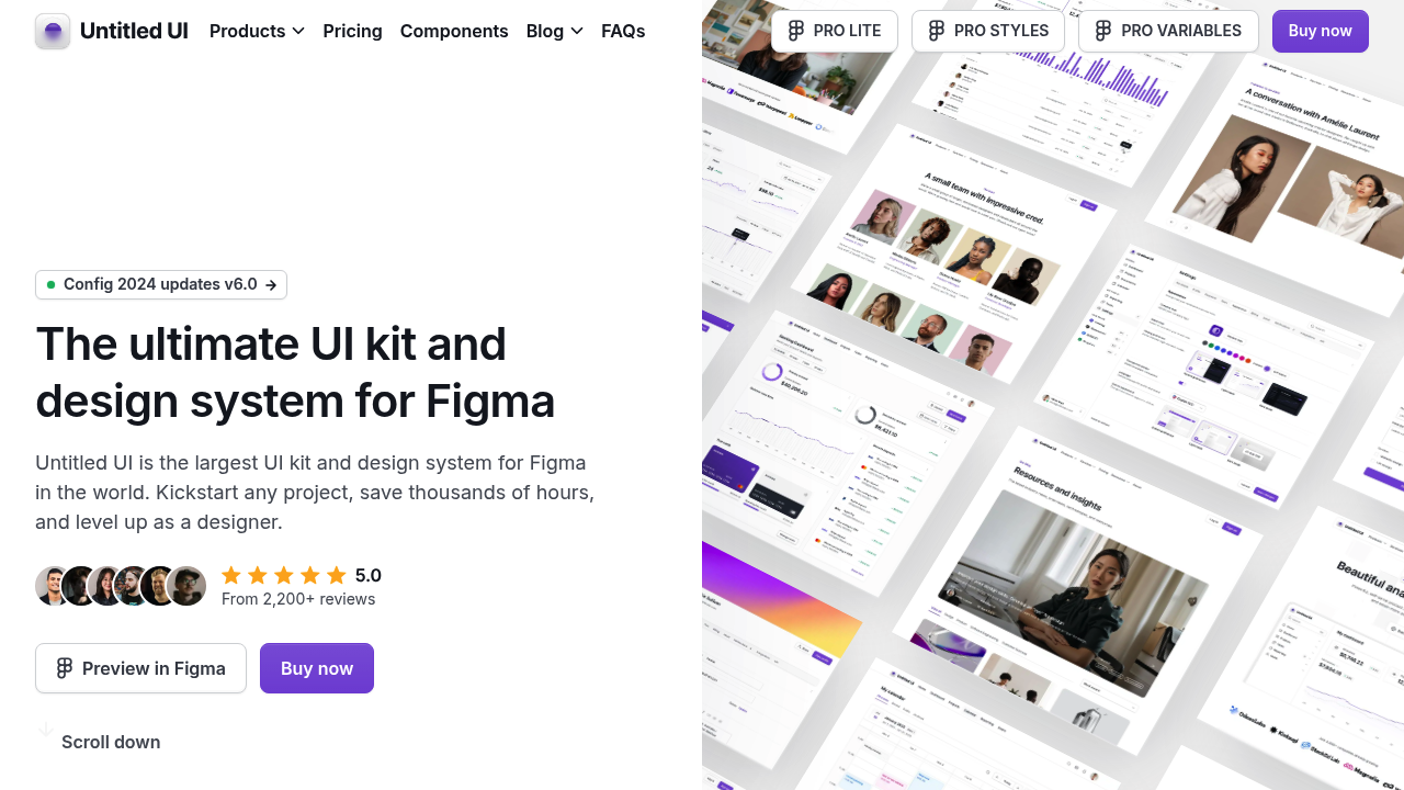 Screenshot of Untitled UI website